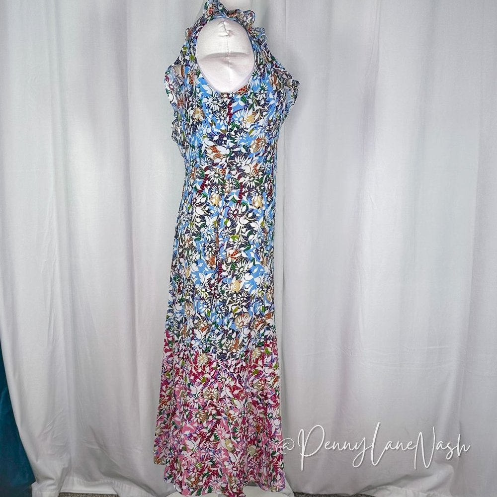 Saloni Floral Silk Holly Margerite Midi Dress - Picture 7 of 16